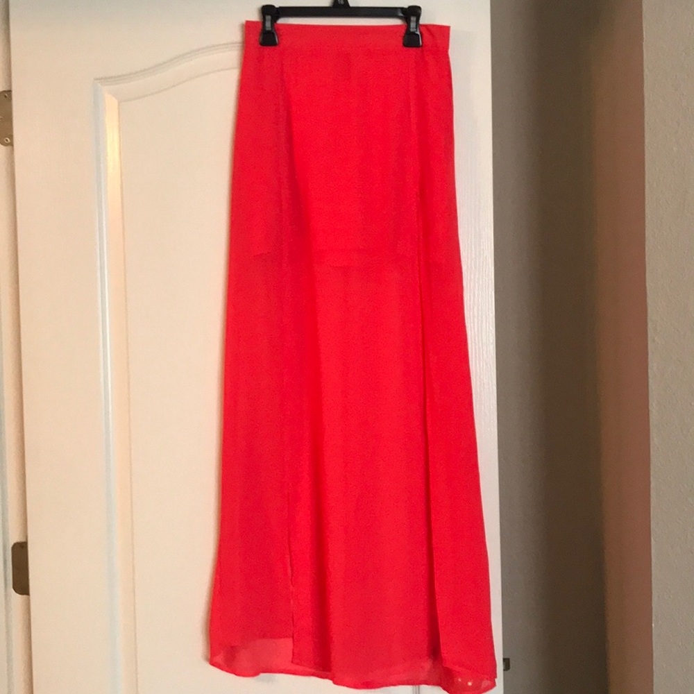 Sheer maxi skirt